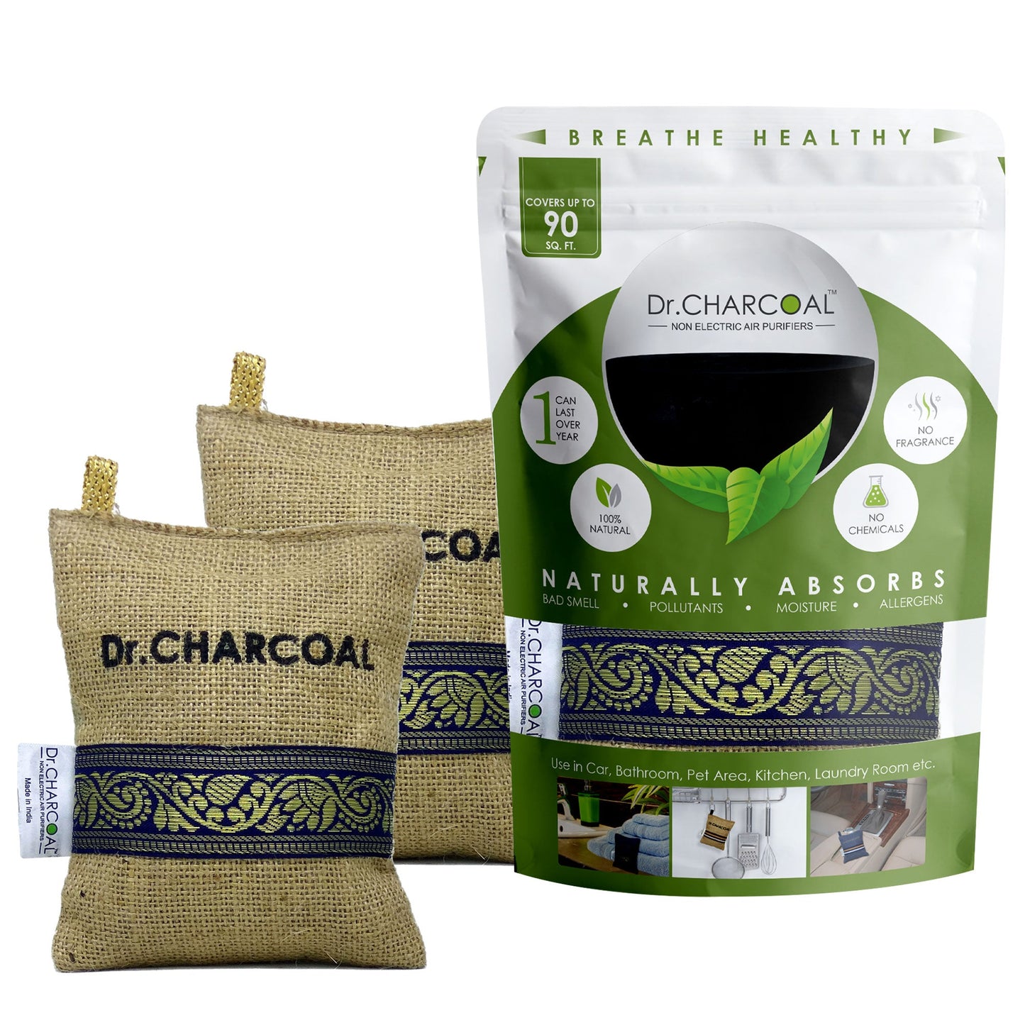 Dr Charcoal for Bathroom - Removes Bad Smell and Moisture